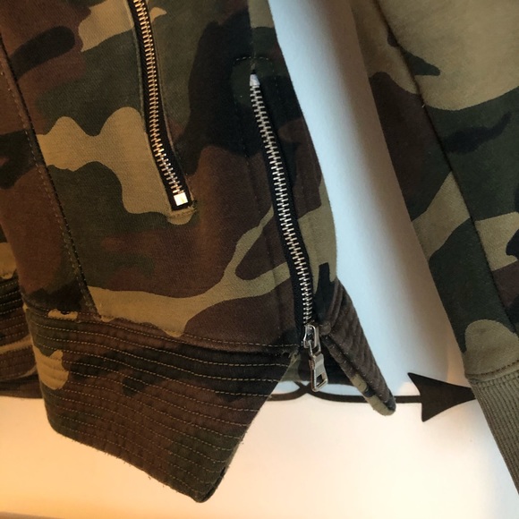 Camouflage Zipper Sweater - Picture 3 of 4